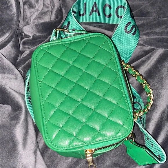Marc Jacobs Green Quilted Women's Bag Purse Cross Body - Picture 4 of 16